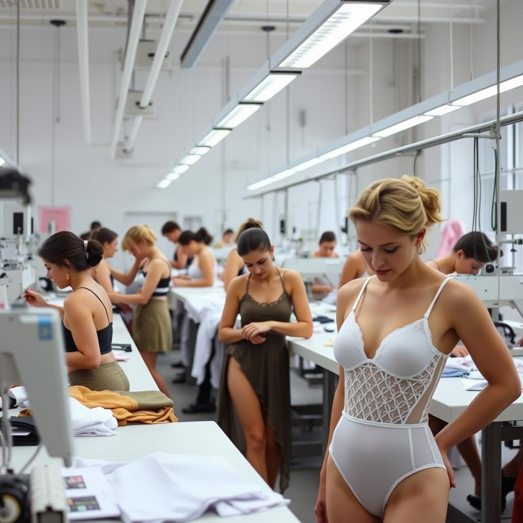 Ethical lingerie production facility with fair working conditions Ethical lingerie production facility with fair working conditions
