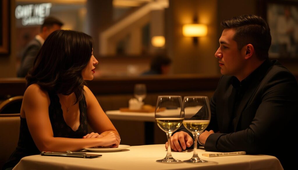 Couple having meaningful conversation using psychological attraction phrases that make him obsessed with you Couple having meaningful conversation using psychological attraction phrases that make him obsessed with you