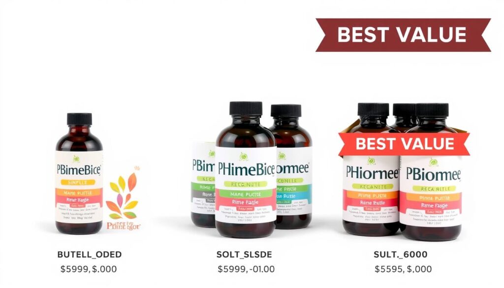PrimeBiome pricing packages with best value highlighted PrimeBiome pricing packages with best value highlighted