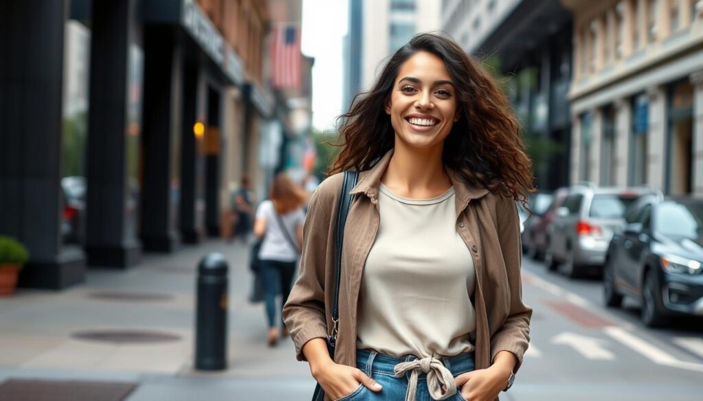 Woman looking confident and happy, showing the self-worth gained from learning how to make him obsessed with you Woman looking confident and happy, showing the self-worth gained from learning how to make him obsessed with you
