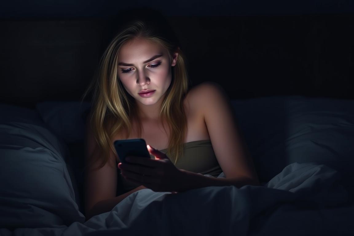Woman looking sadly at her phone waiting for a text message, demonstrating how to make him obsessed with you starts with understanding mixed signals