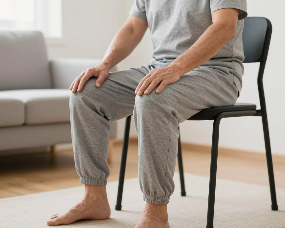 gentle seated knee range motion exercise